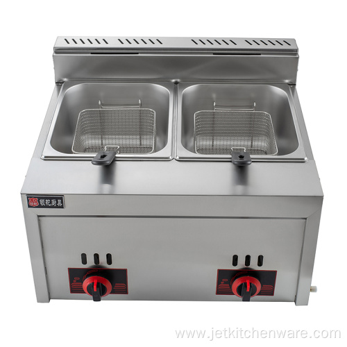 6L+6L Double-tank Table Top Gas Deep Fat Fryer